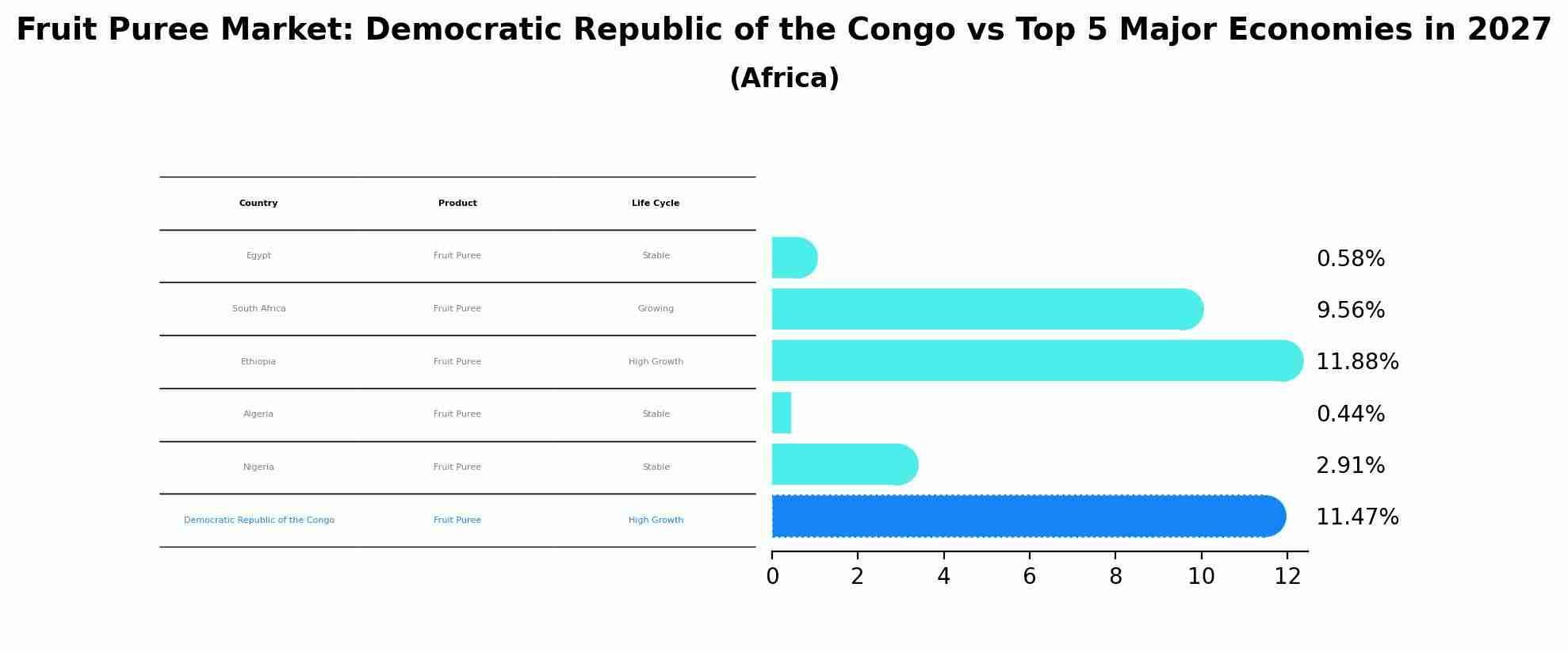 Fruit Puree Market: Democratic Republic of the Congo vs Top 5 Major Economies in 2027 (Africa)
