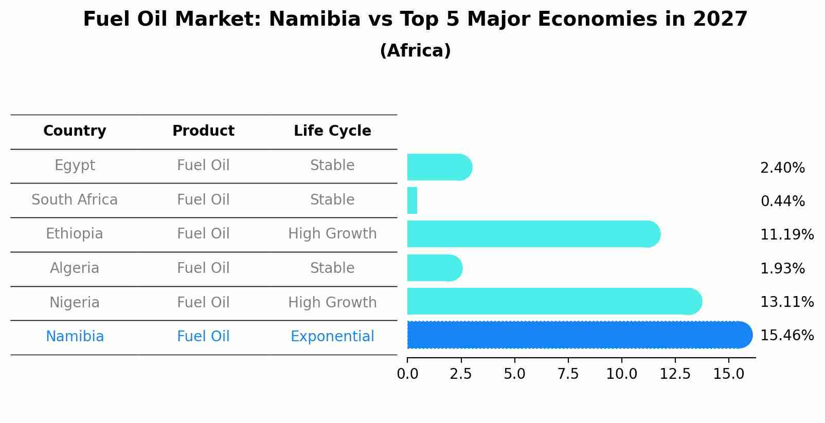 Fuel Oil Market: Namibia vs Top 5 Major Economies in 2027 (Africa)