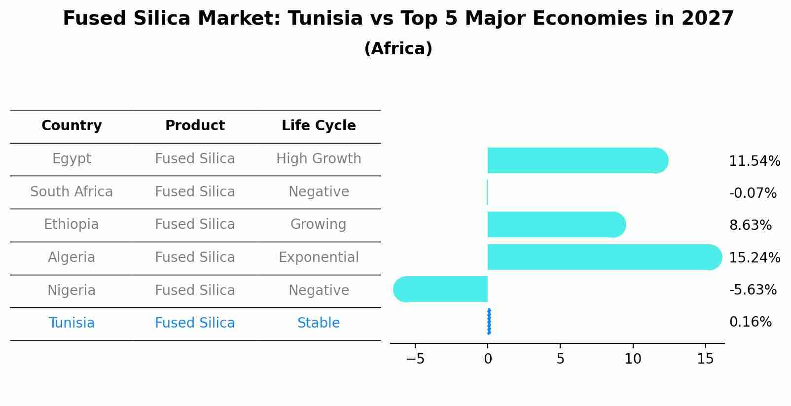 Fused Silica Market: Tunisia vs Top 5 Major Economies in 2027 (Africa)
