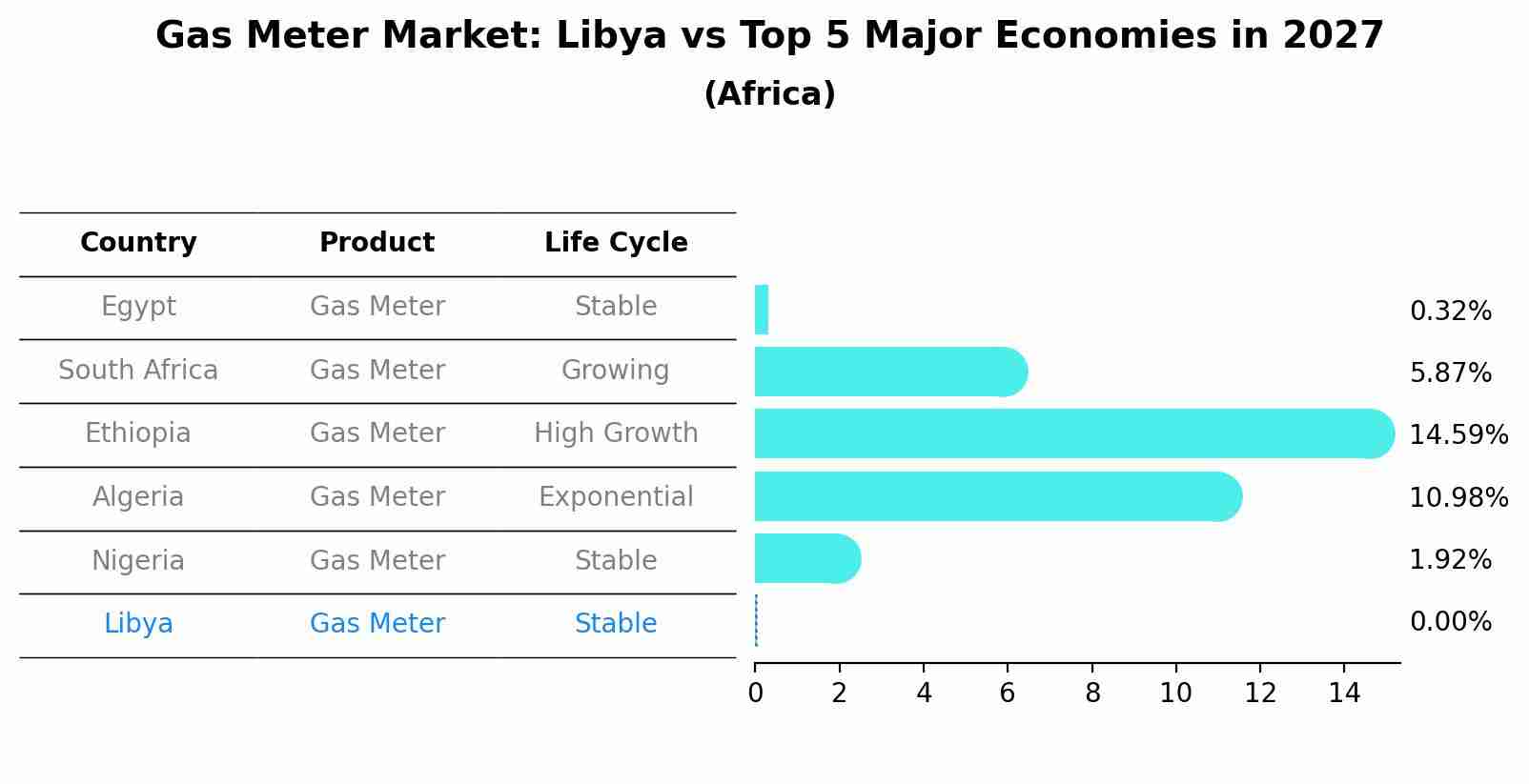 Gas Meter Market: Libya vs Top 5 Major Economies in 2027 (Africa)
