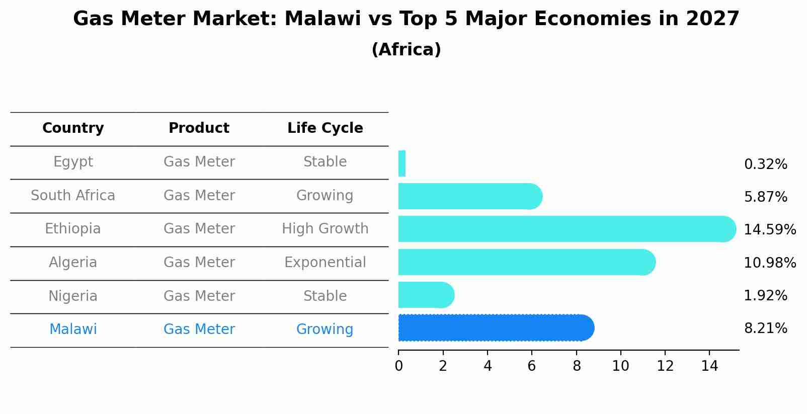 Gas Meter Market: Malawi vs Top 5 Major Economies in 2027 (Africa)
