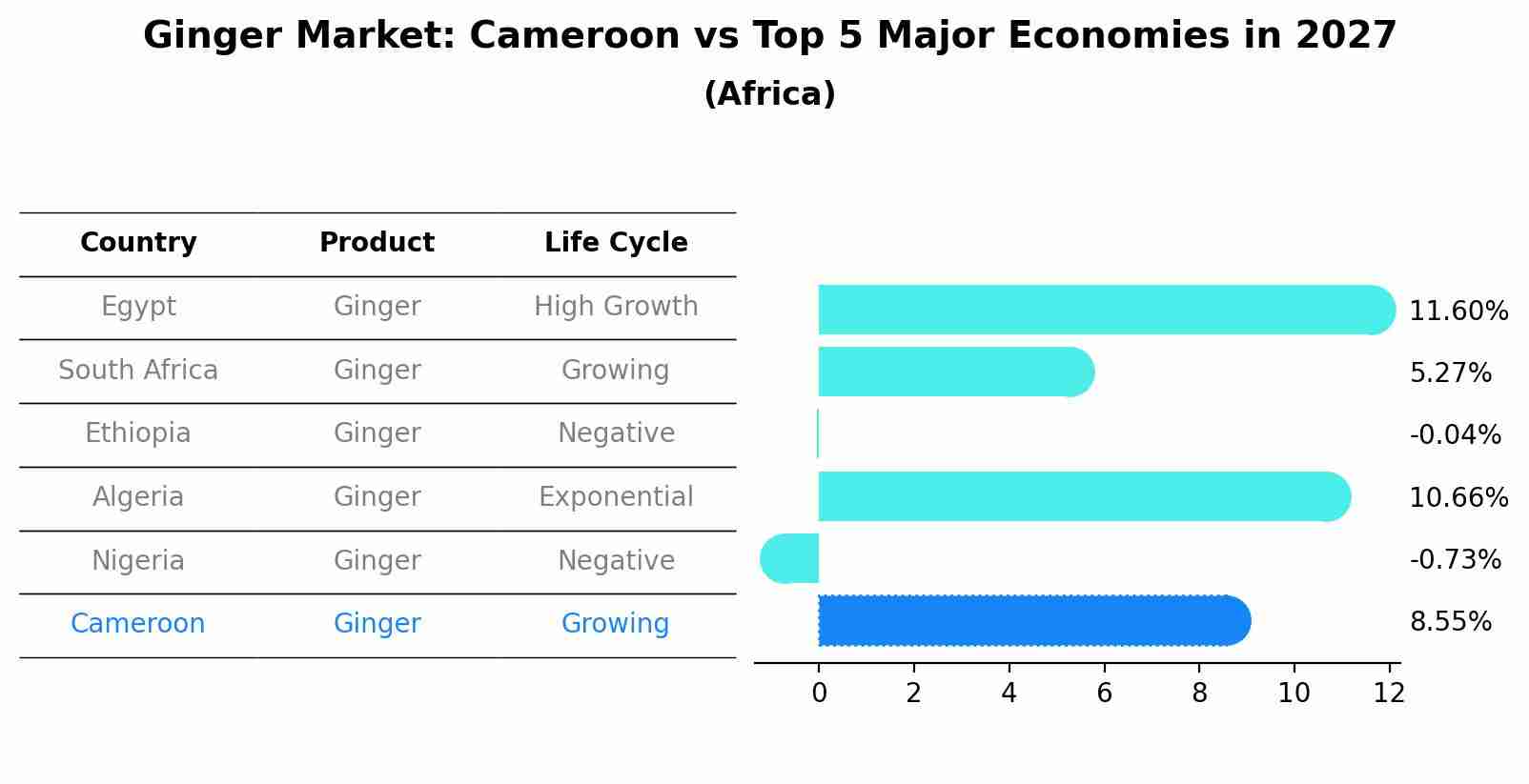 Ginger Market: Cameroon vs Top 5 Major Economies in 2027 (Africa)