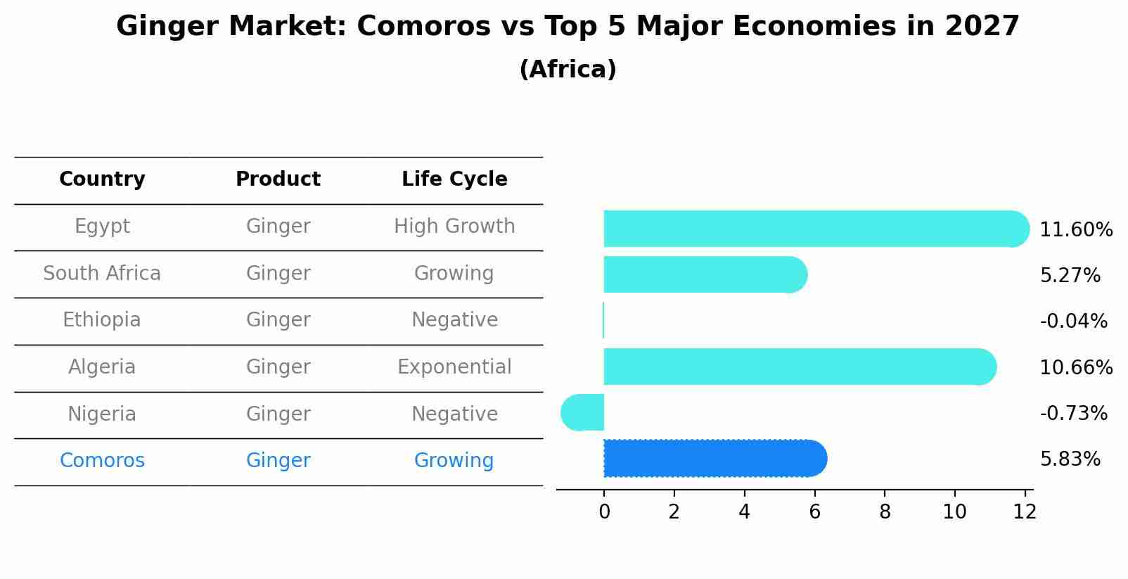 Ginger Market: Comoros vs Top 5 Major Economies in 2027 (Africa)