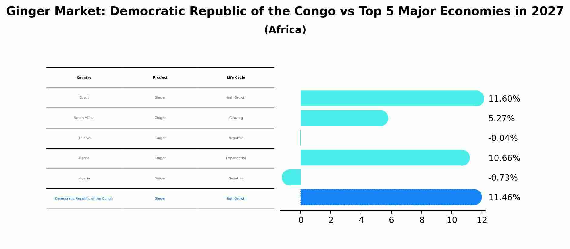 Ginger Market: Democratic Republic of the Congo vs Top 5 Major Economies in 2027 (Africa)