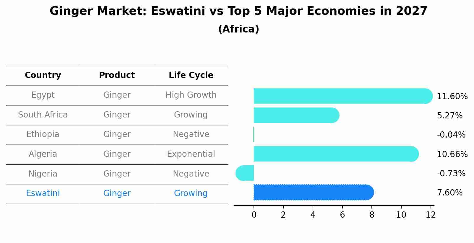 Ginger Market: Eswatini vs Top 5 Major Economies in 2027 (Africa)