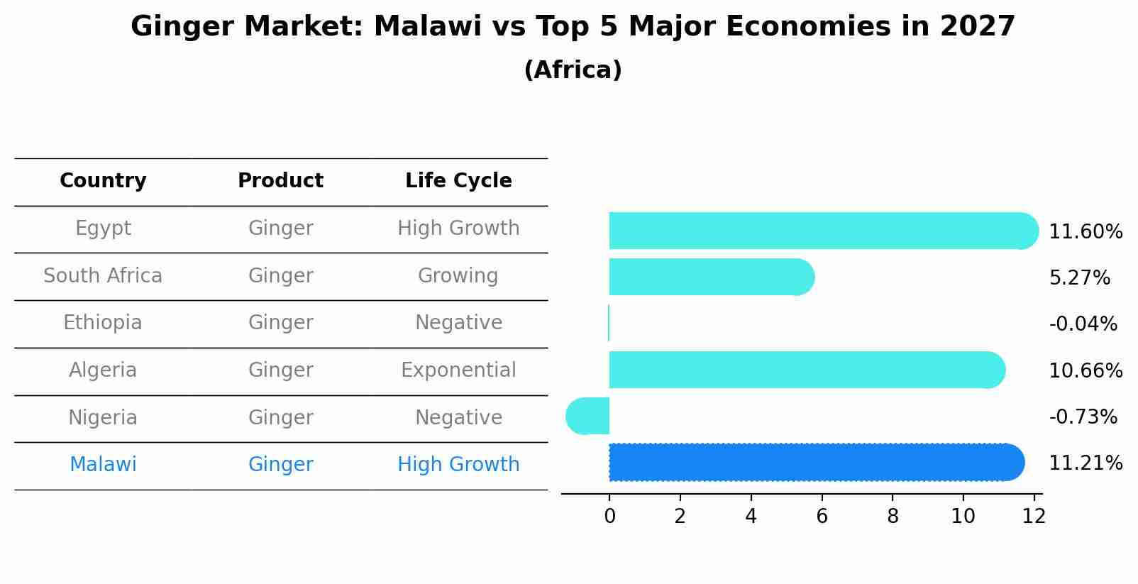 Ginger Market: Malawi vs Top 5 Major Economies in 2027 (Africa)