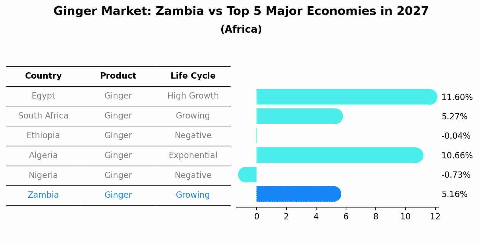 Ginger Market: Zambia vs Top 5 Major Economies in 2027 (Africa)