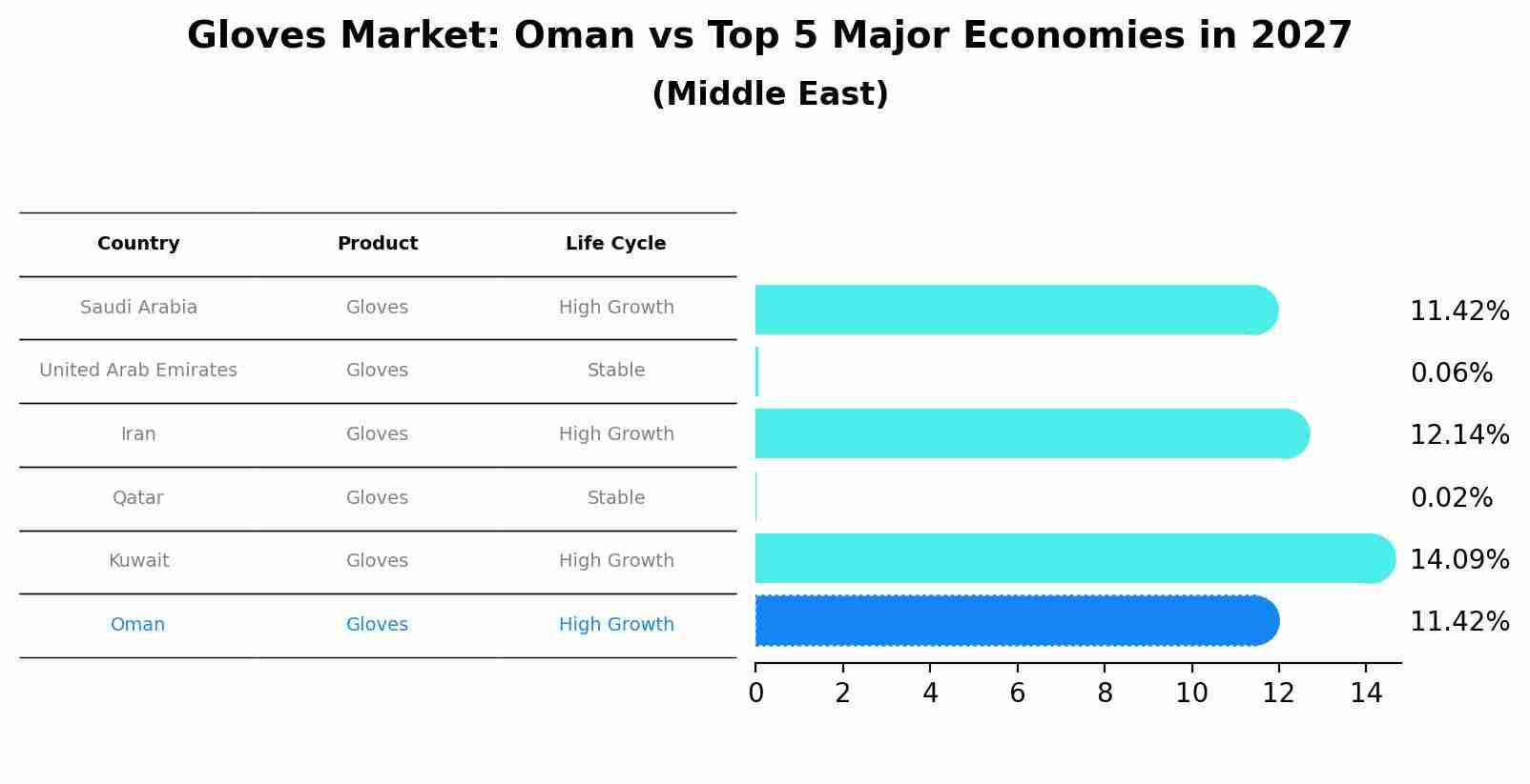Gloves Market: Oman vs Top 5 Major Economies in 2027 (Middle East)