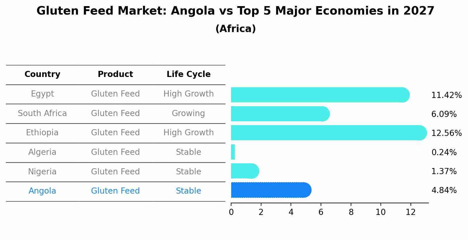 Gluten Feed Market: Angola vs Top 5 Major Economies in 2027 (Africa)