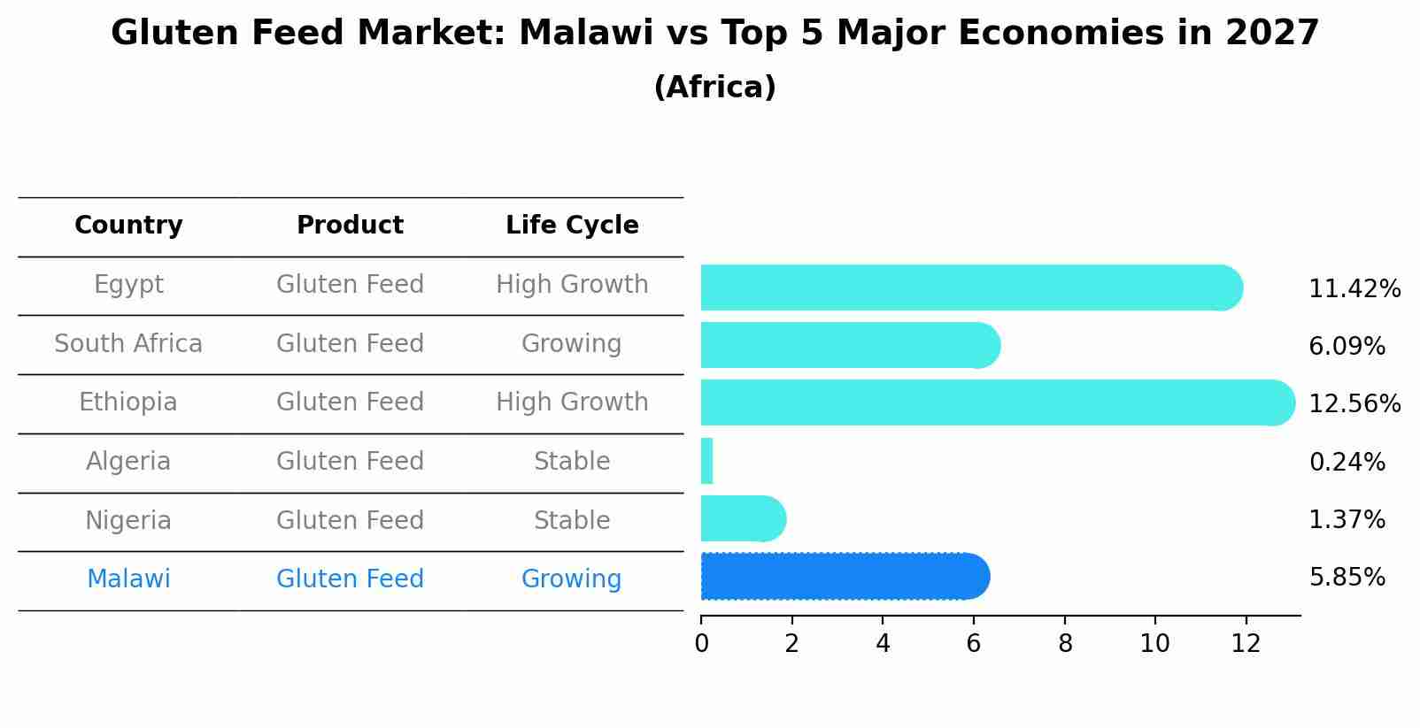 Gluten Feed Market: Malawi vs Top 5 Major Economies in 2027 (Africa)