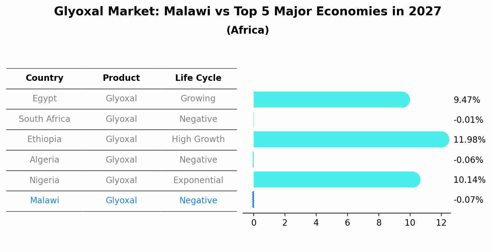 Glyoxal Market: Malawi vs Top 5 Major Economies in 2027 (Africa)
