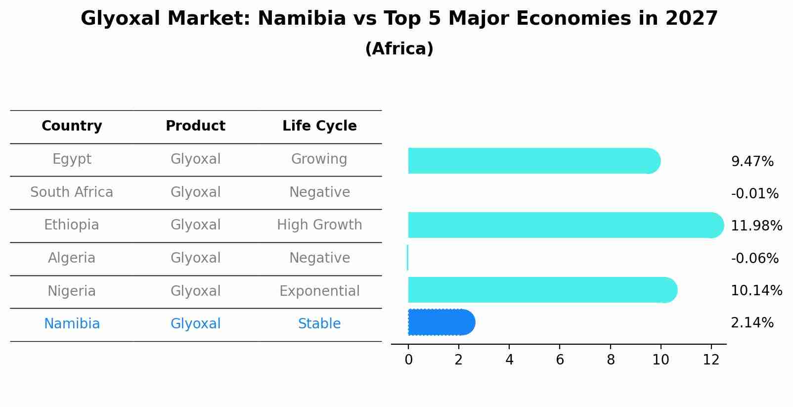 Glyoxal Market: Namibia vs Top 5 Major Economies in 2027 (Africa)