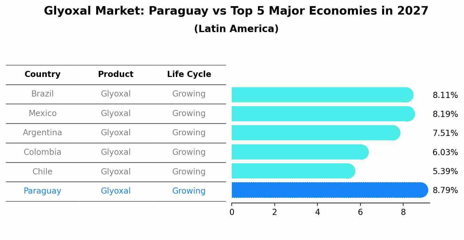 Glyoxal Market: Paraguay vs Top 5 Major Economies in 2027 (Latin America)