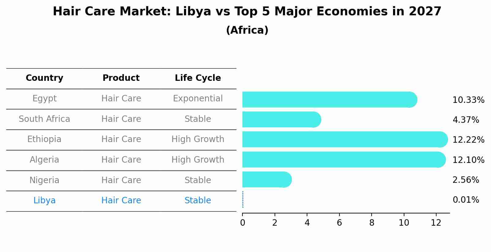 Hair Care Market: Libya vs Top 5 Major Economies in 2027 (Africa)