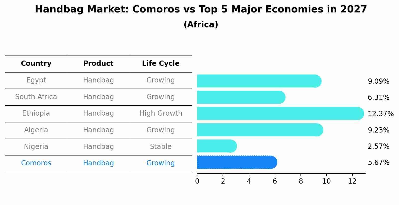 Handbag Market: Comoros vs Top 5 Major Economies in 2027 (Africa)