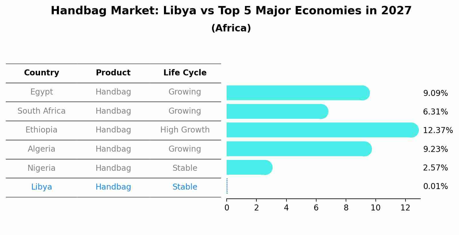 Handbag Market: Libya vs Top 5 Major Economies in 2027 (Africa)