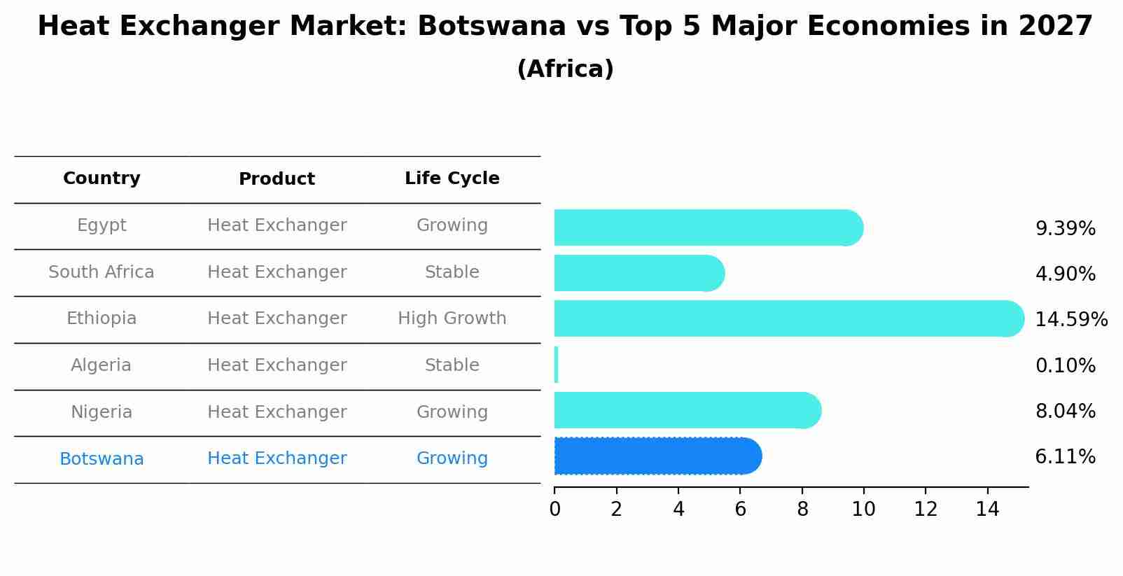 Heat Exchanger Market: Botswana vs Top 5 Major Economies in 2027 (Africa)