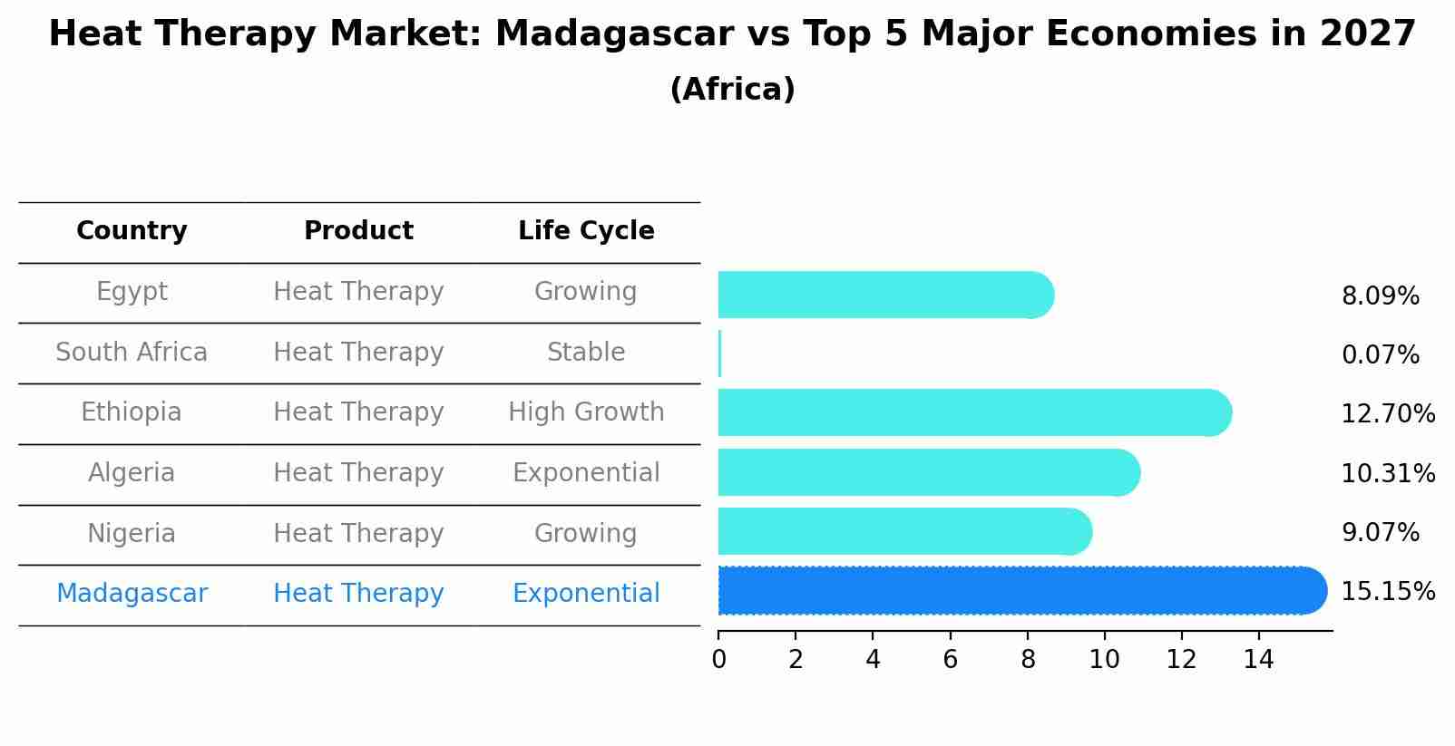 Heat Therapy Market: Madagascar vs Top 5 Major Economies in 2027 (Africa)