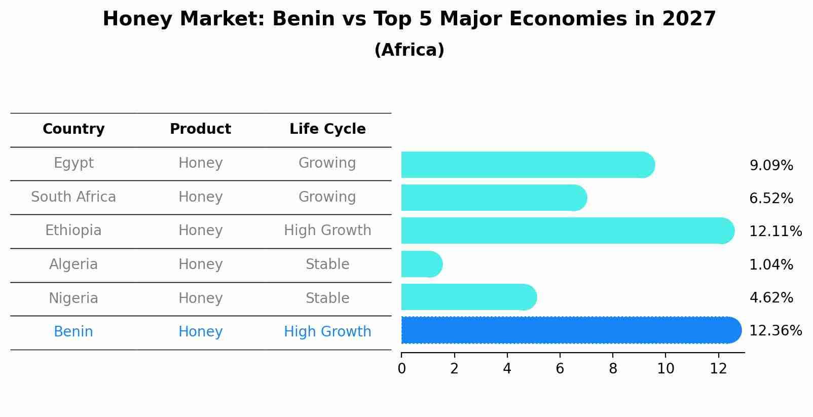 Honey Market: Benin vs Top 5 Major Economies in 2027 (Africa)