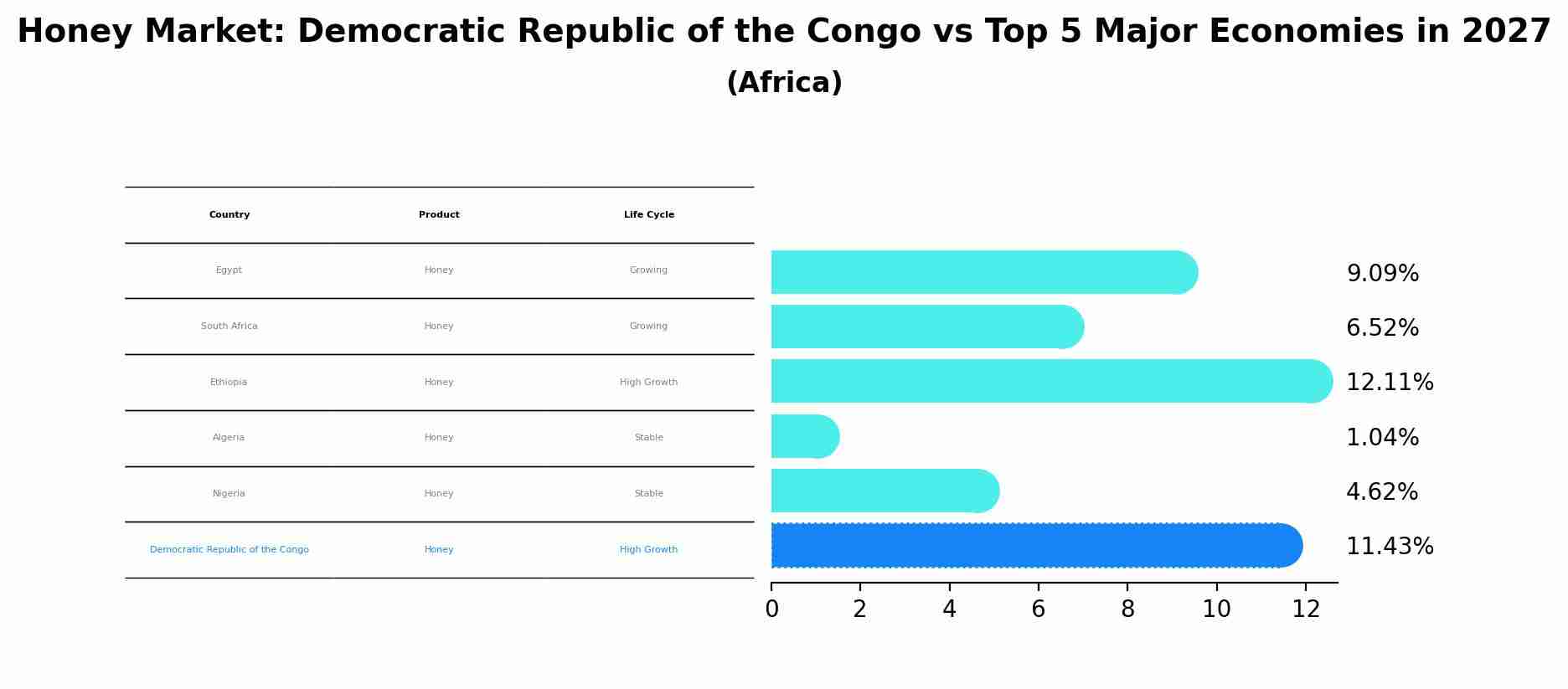 Honey Market: Democratic Republic of the Congo vs Top 5 Major Economies in 2027 (Africa)