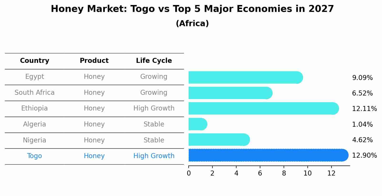 Honey Market: Togo vs Top 5 Major Economies in 2027 (Africa)