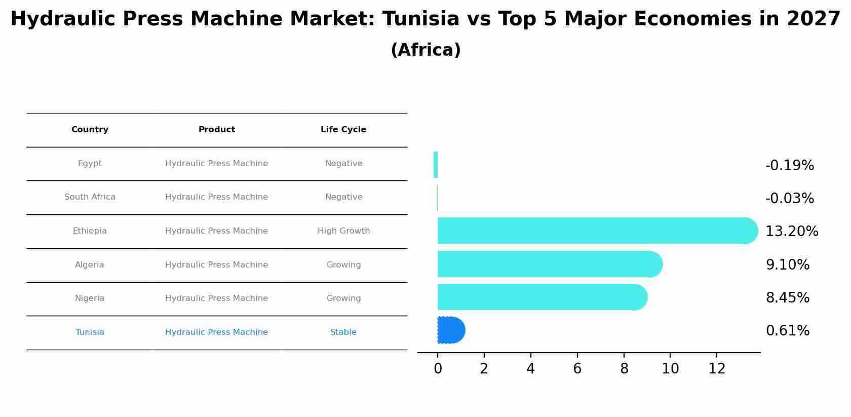 Hydraulic Press Machine Market: Tunisia vs Top 5 Major Economies in 2027 (Africa)
