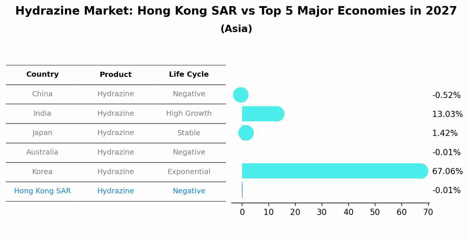 Hydrazine Market: Hong Kong SAR vs Top 5 Major Economies in 2027 (Asia)