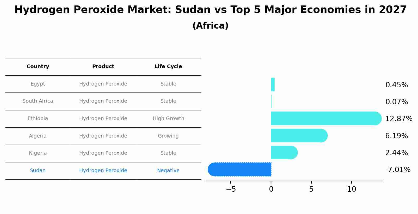 Hydrogen Peroxide Market: Sudan vs Top 5 Major Economies in 2027 (Africa)