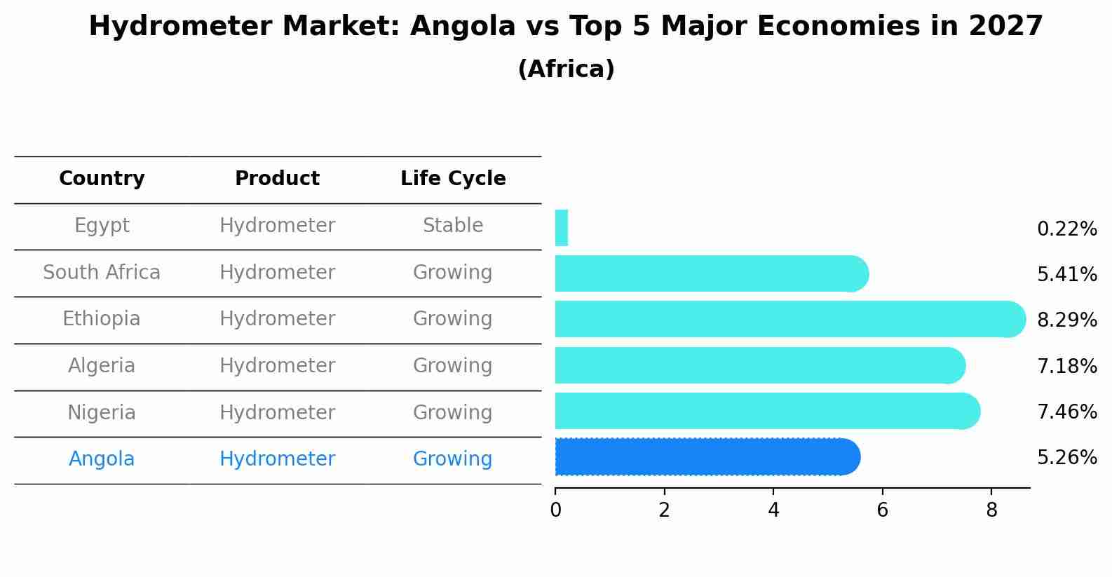 Hydrometer Market: Angola vs Top 5 Major Economies in 2027 (Africa)
