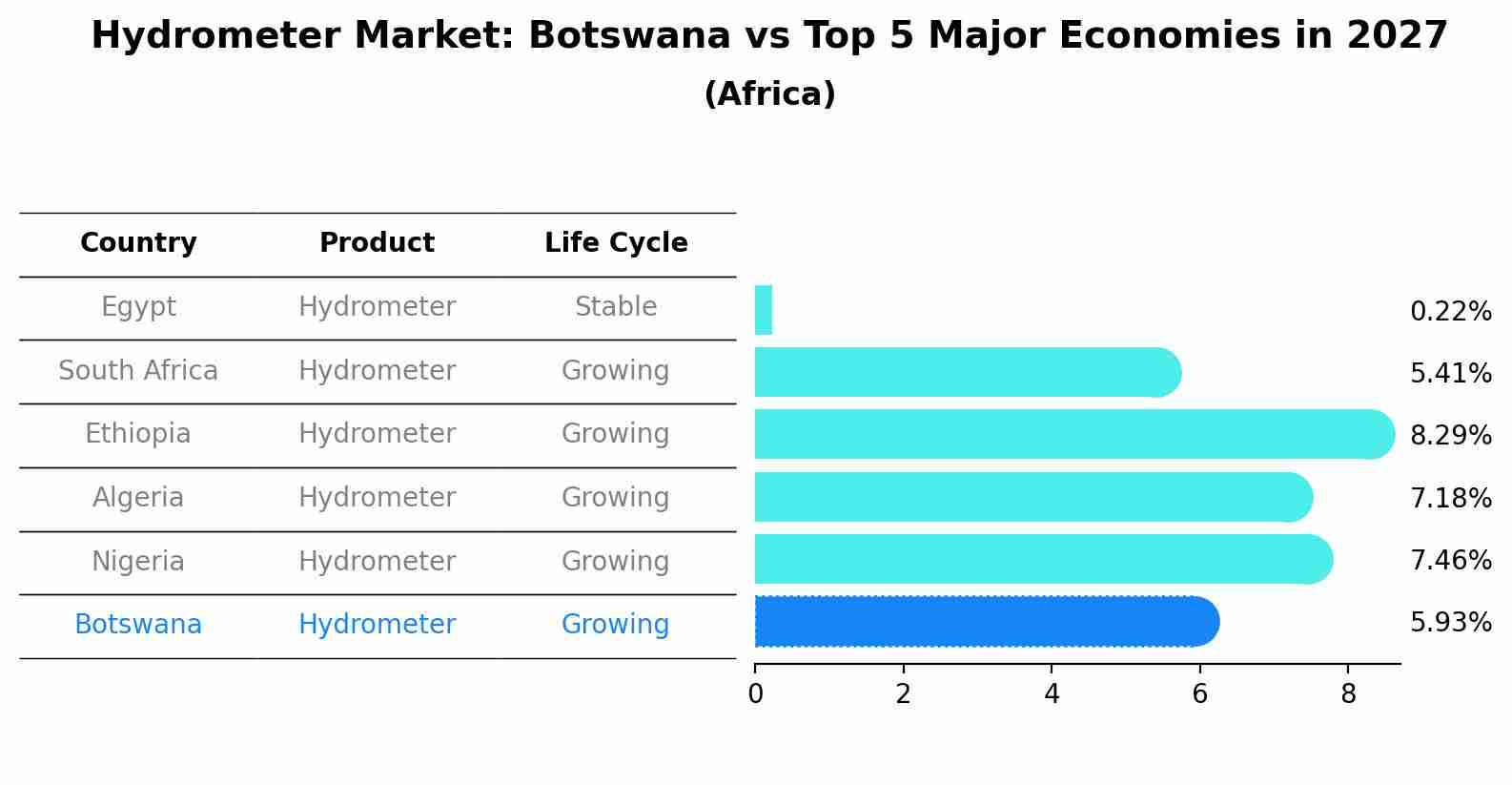 Hydrometer Market: Botswana vs Top 5 Major Economies in 2027 (Africa)