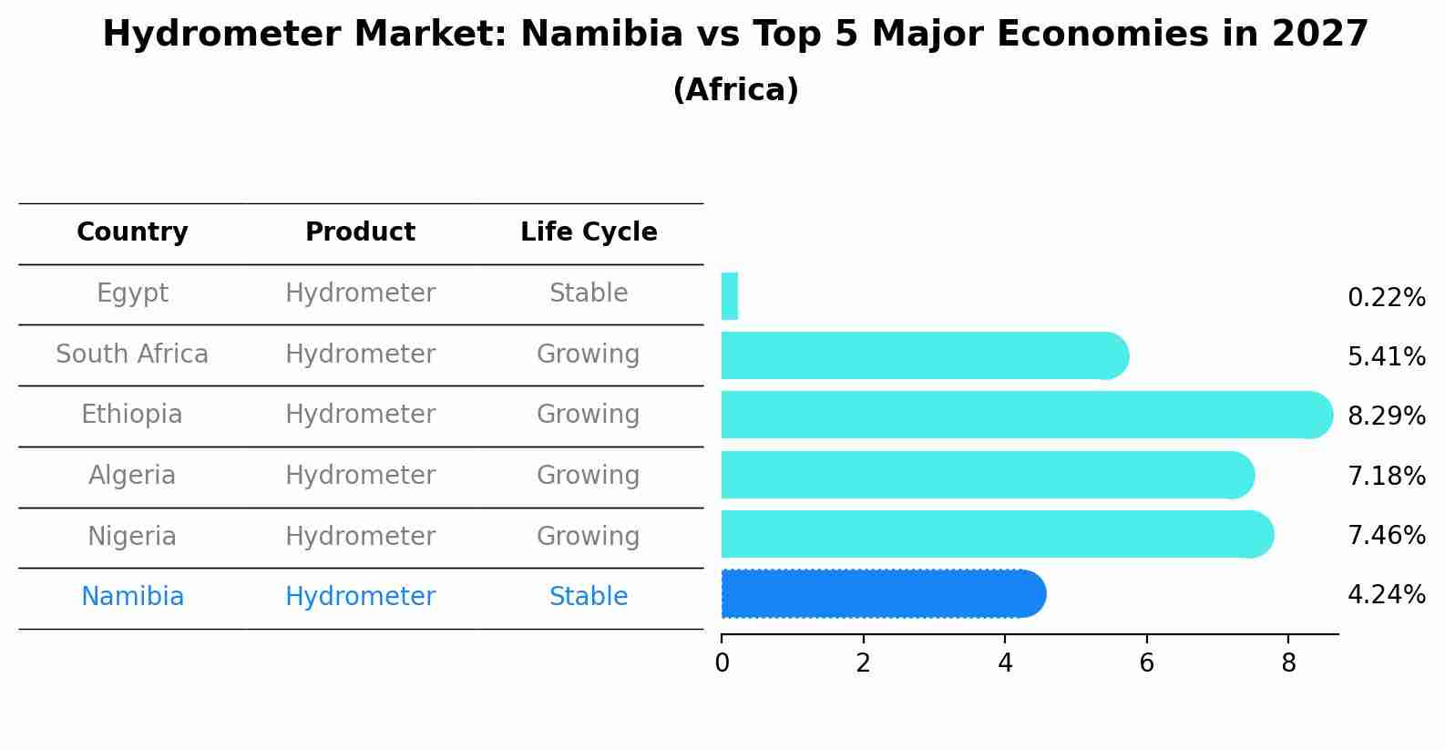 Hydrometer Market: Namibia vs Top 5 Major Economies in 2027 (Africa)