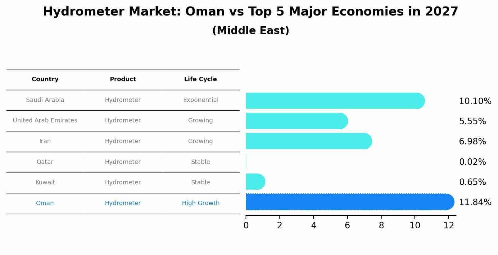 Hydrometer Market: Oman vs Top 5 Major Economies in 2027 (Middle East)
