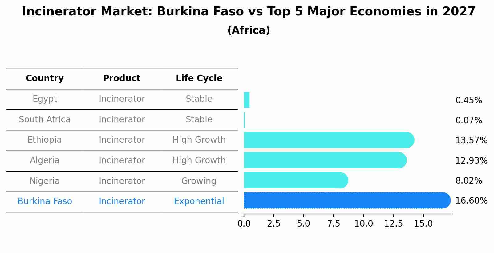 Incinerator Market: Burkina Faso vs Top 5 Major Economies in 2027 (Africa)