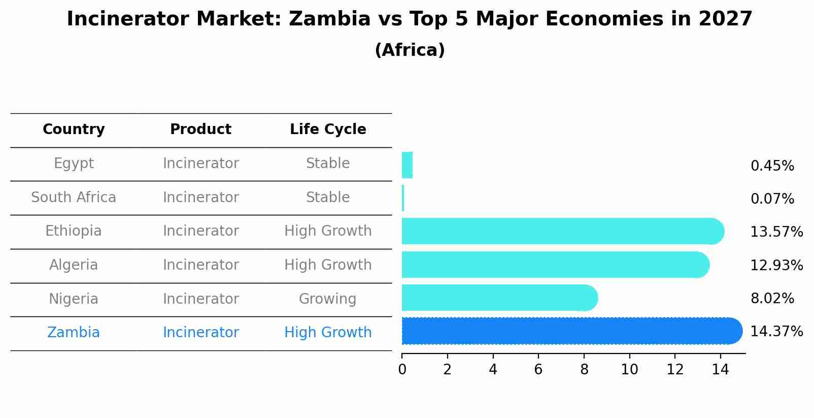 Incinerator Market: Zambia vs Top 5 Major Economies in 2027 (Africa)