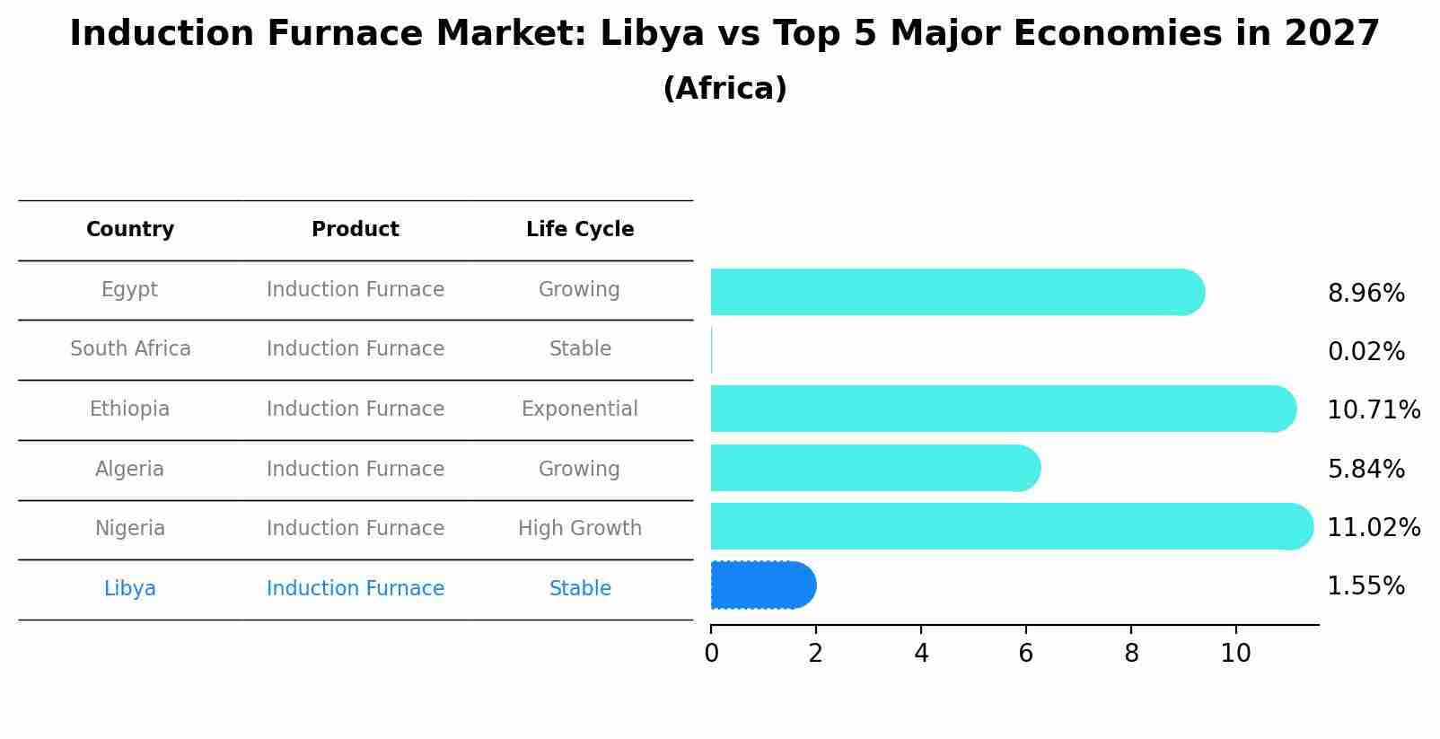 Induction Furnace Market: Libya vs Top 5 Major Economies in 2027 (Africa)