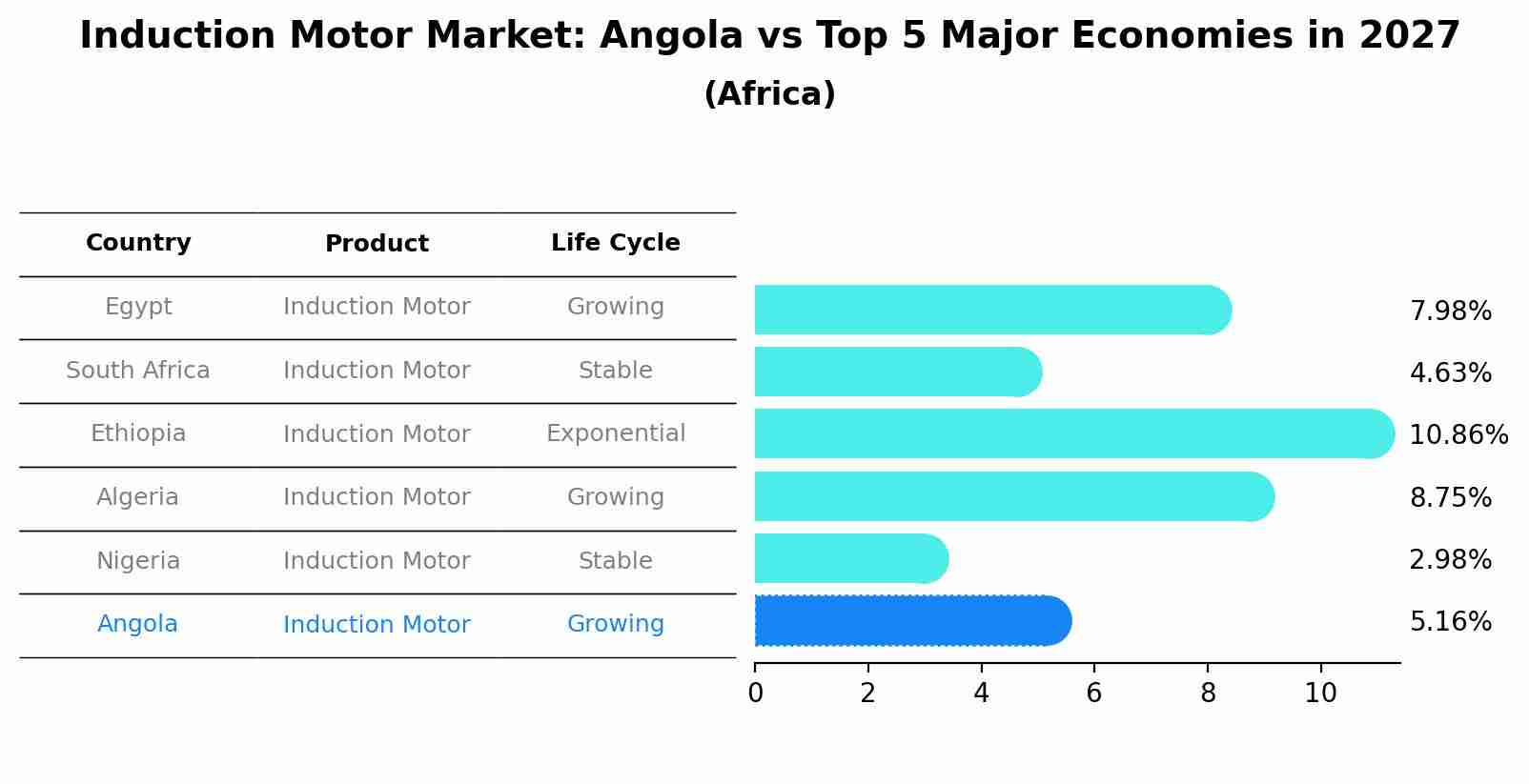 Induction Motor Market: Angola vs Top 5 Major Economies in 2027 (Africa)