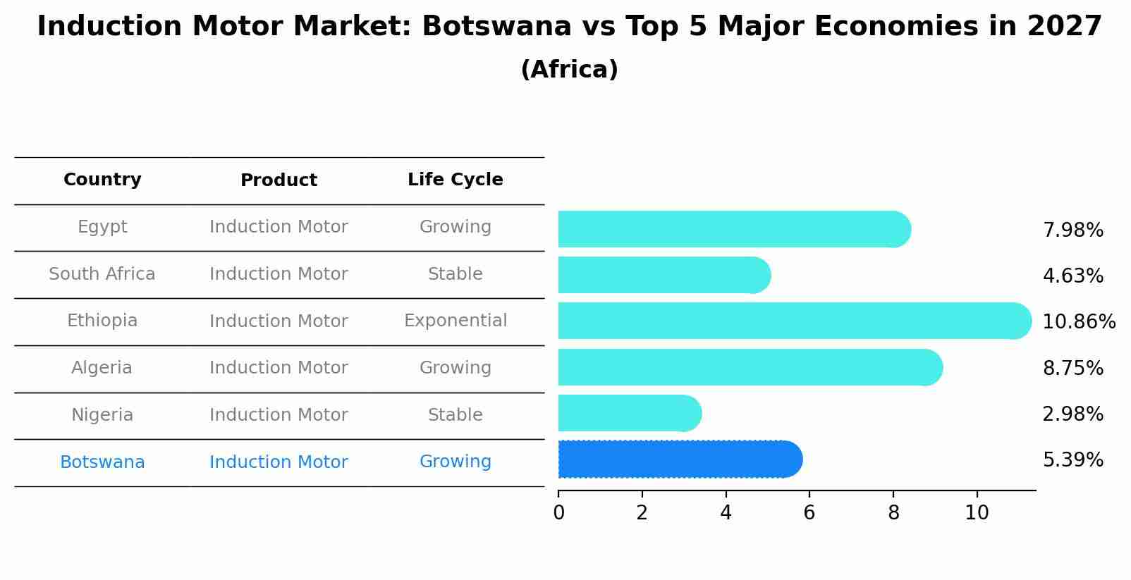 Induction Motor Market: Botswana vs Top 5 Major Economies in 2027 (Africa)