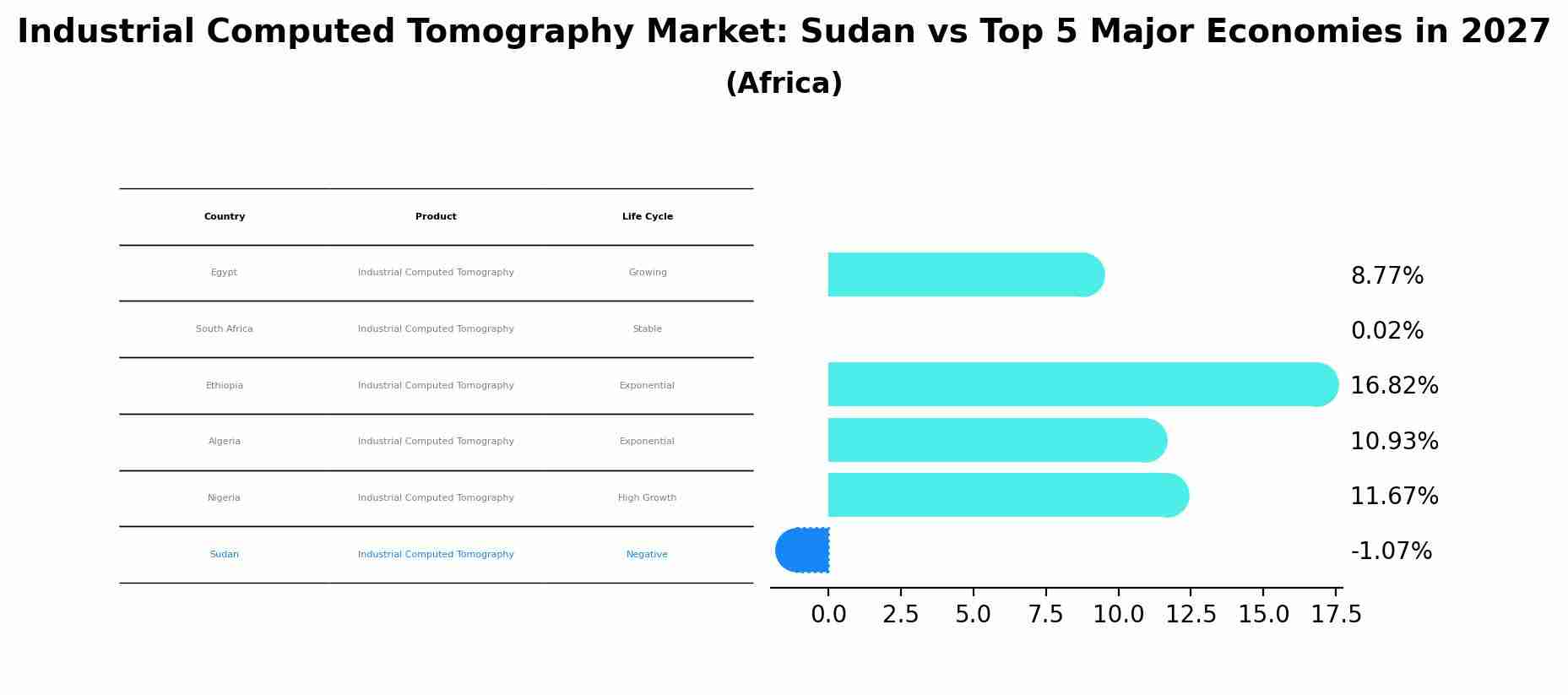 Industrial Computed Tomography Market: Sudan vs Top 5 Major Economies in 2027 (Africa)