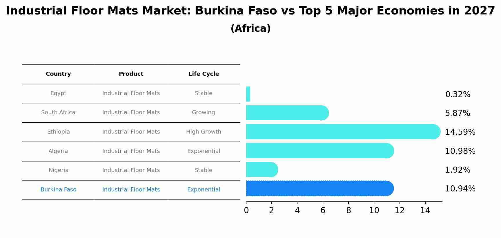 Industrial Floor Mats Market: Burkina Faso vs Top 5 Major Economies in 2027 (Africa)