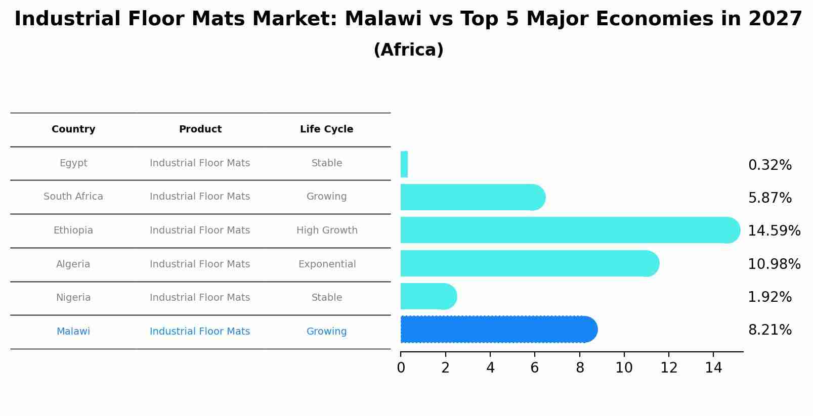 Industrial Floor Mats Market: Malawi vs Top 5 Major Economies in 2027 (Africa)