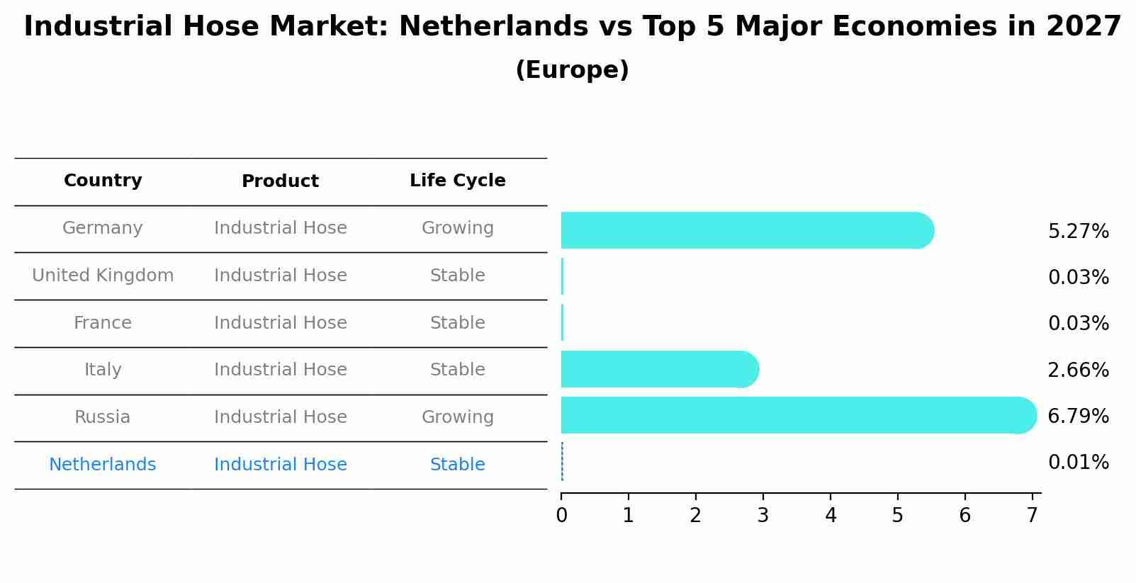 Industrial Hose Market: Netherlands vs Top 5 Major Economies in 2027 (Europe)