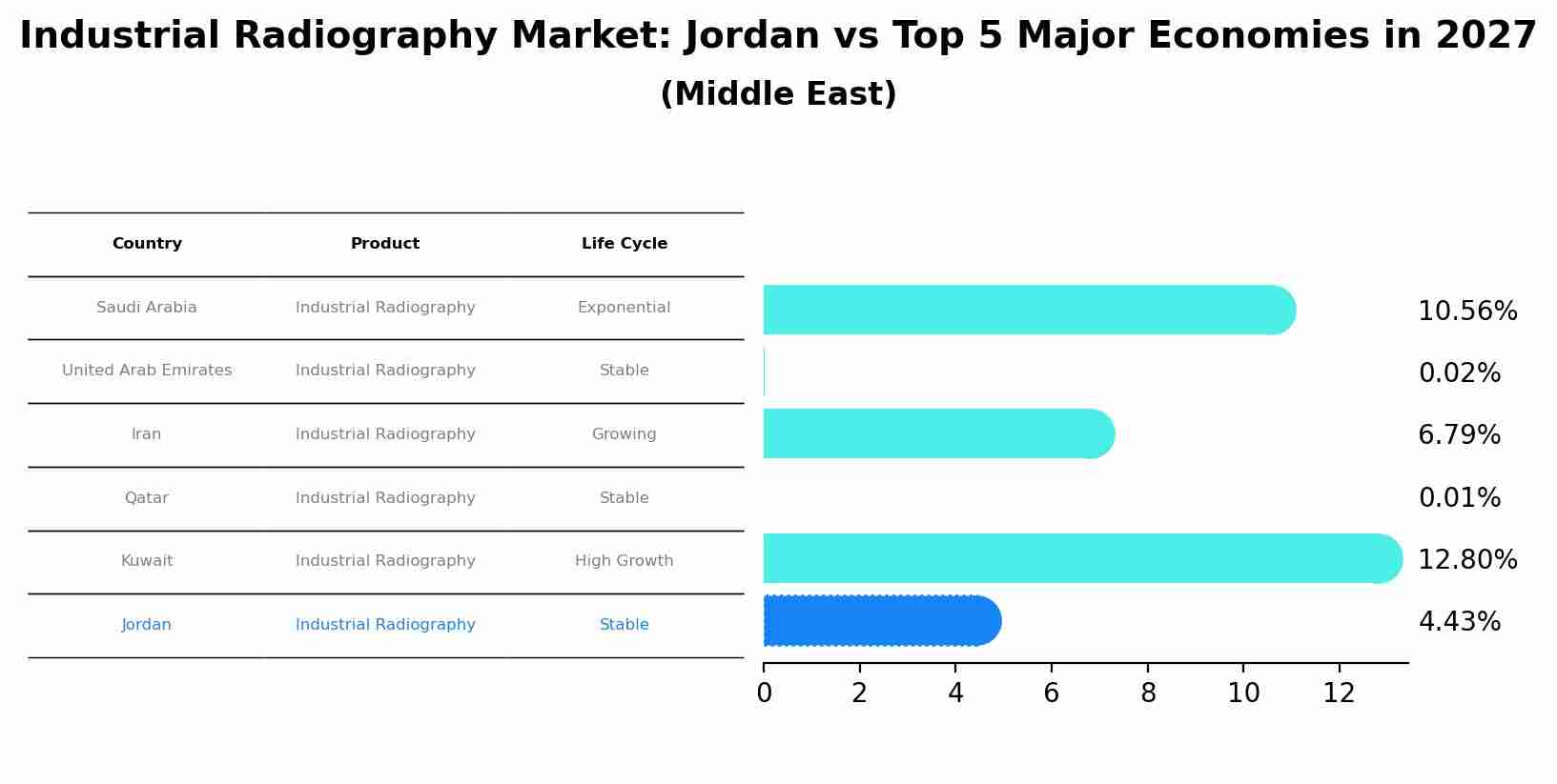 Industrial Radiography Market: Jordan vs Top 5 Major Economies in 2027 (Middle East)