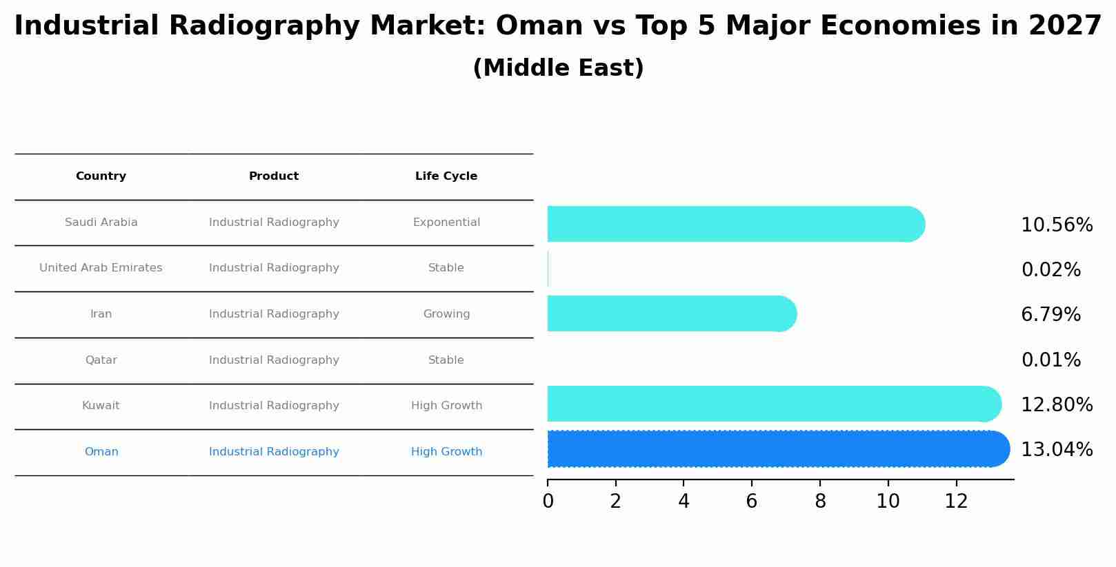 Industrial Radiography Market: Oman vs Top 5 Major Economies in 2027 (Middle East)