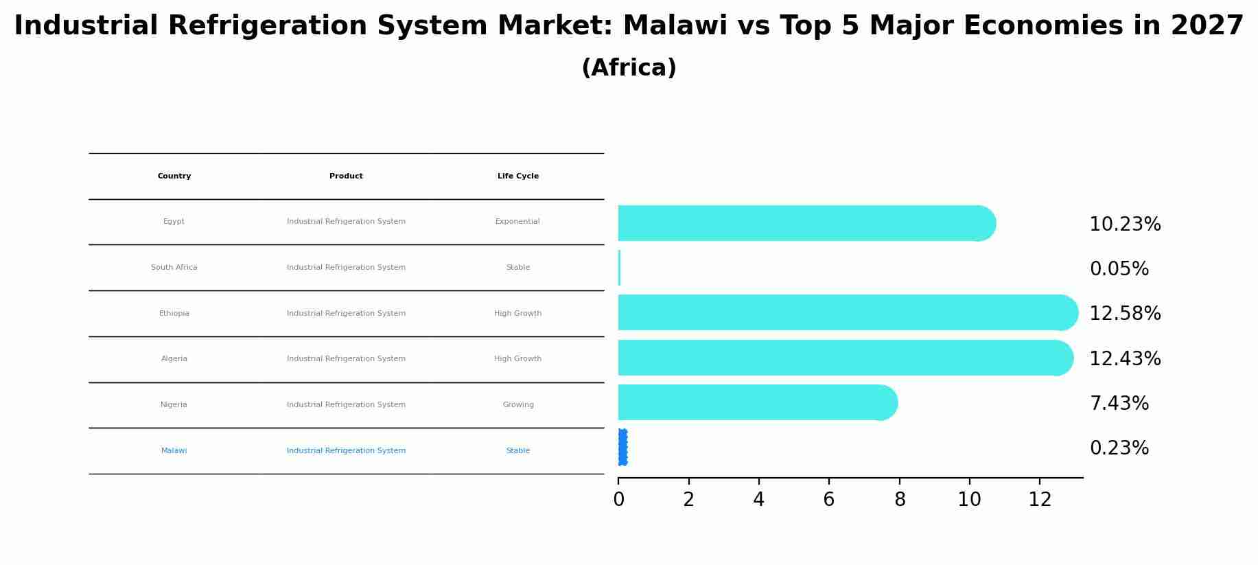 Industrial Refrigeration System Market: Malawi vs Top 5 Major Economies in 2027 (Africa)