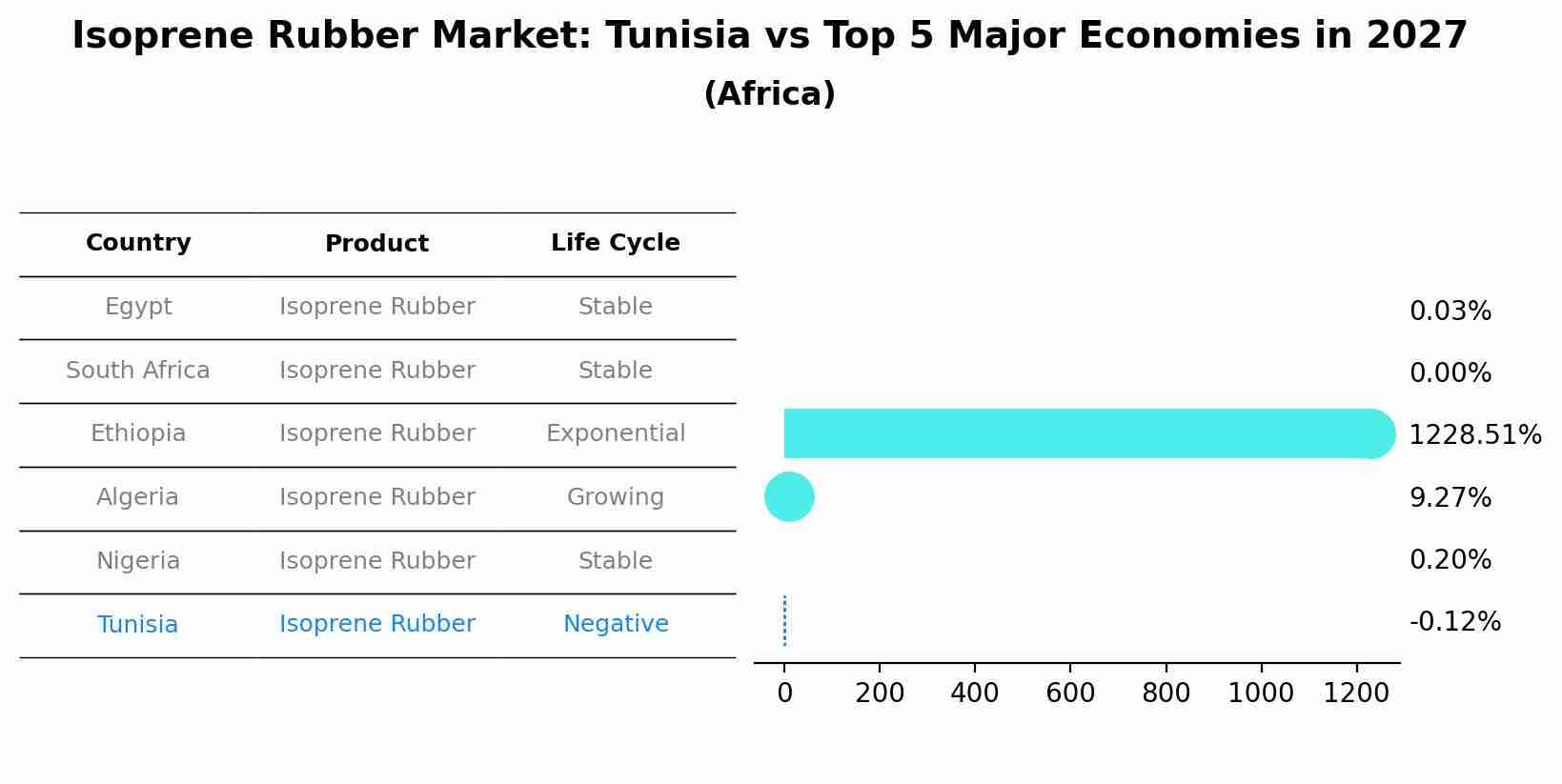 Isoprene Rubber Market: Tunisia vs Top 5 Major Economies in 2027 (Africa)