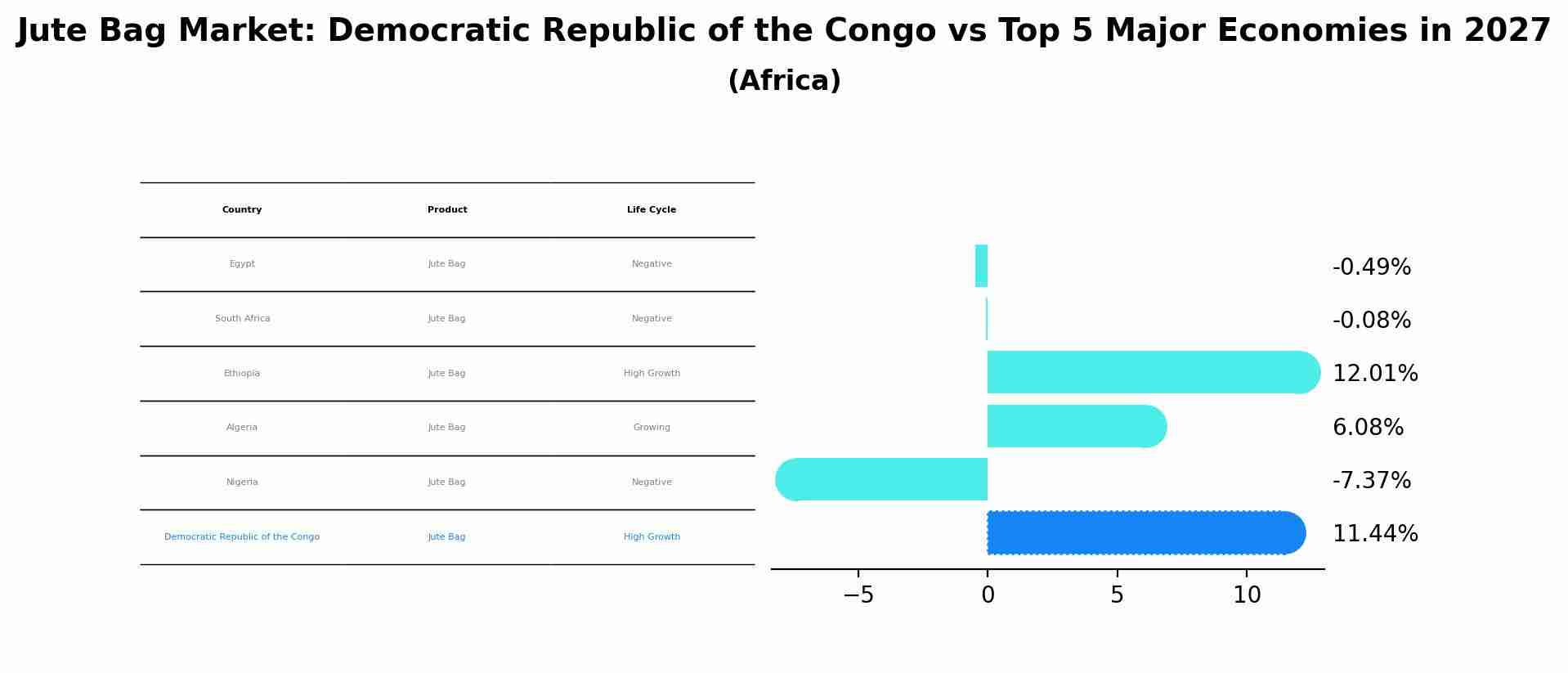 Jute Bag Market: Democratic Republic of the Congo vs Top 5 Major Economies in 2027 (Africa)