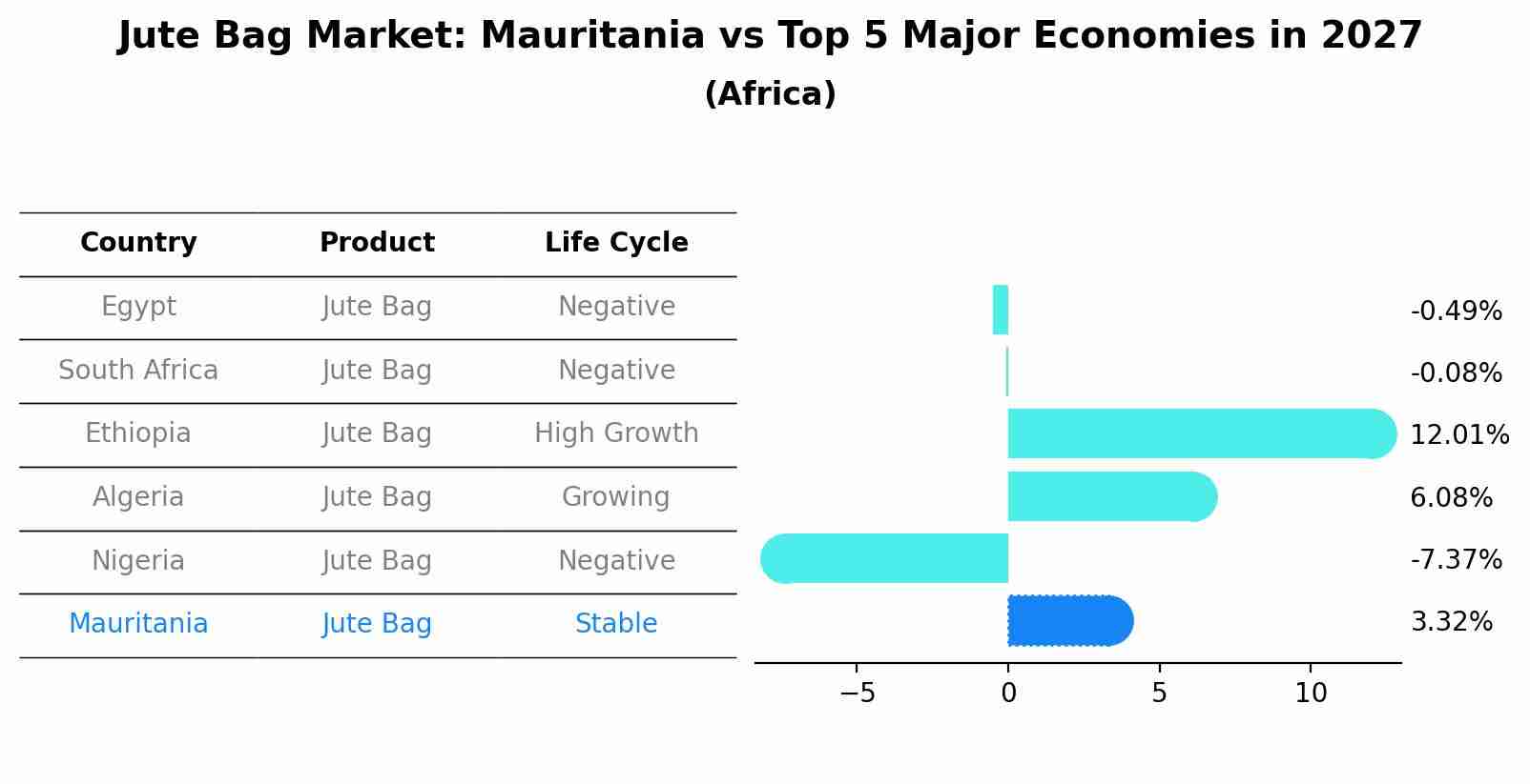 Jute Bag Market: Mauritania vs Top 5 Major Economies in 2027 (Africa)