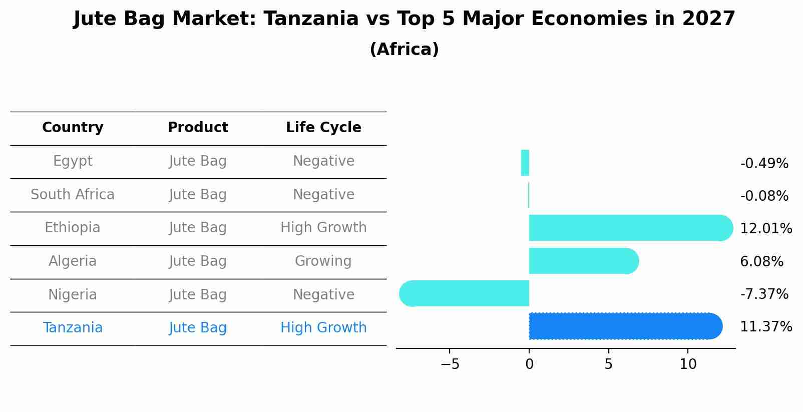 Jute Bag Market: Tanzania vs Top 5 Major Economies in 2027 (Africa)
