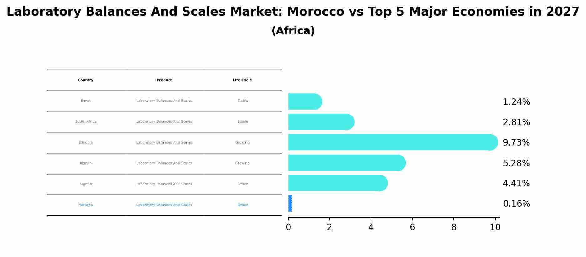 Laboratory Balances And Scales Market: Morocco vs Top 5 Major Economies in 2027 (Africa)