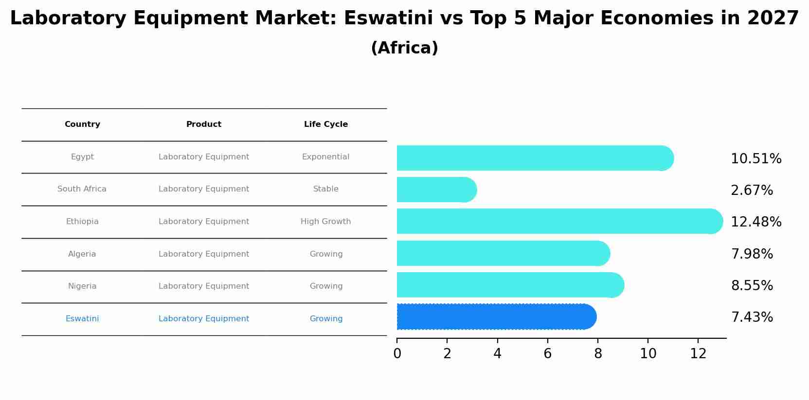 Laboratory Equipment Market: Eswatini vs Top 5 Major Economies in 2027 (Africa)